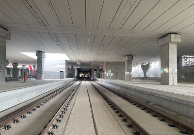 FCC finaliza la construcción de la vía en placa de la fase 3A de la estación de La Sagrera